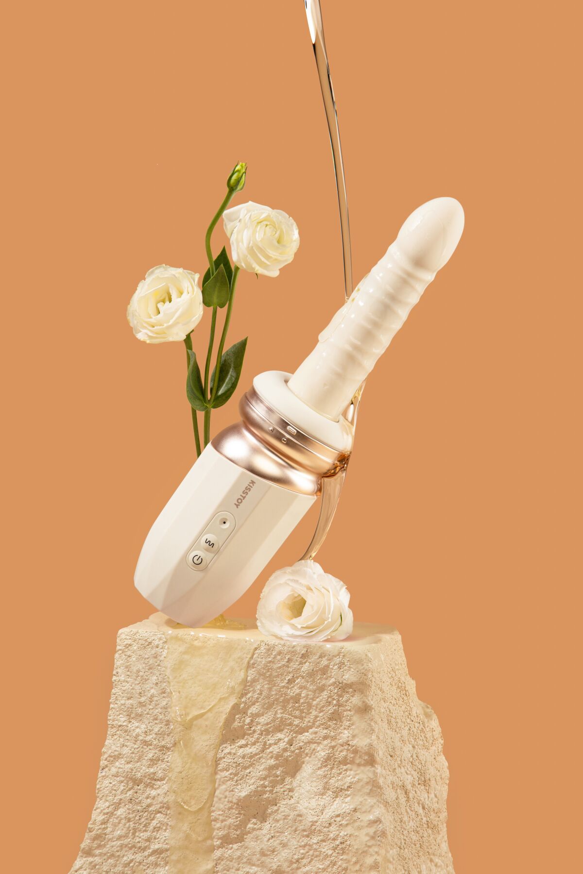 Міні секс-машина KISSTOY Tutu II на присосці, пульсація, імітація фрикцій, підігрів, знімна насадка