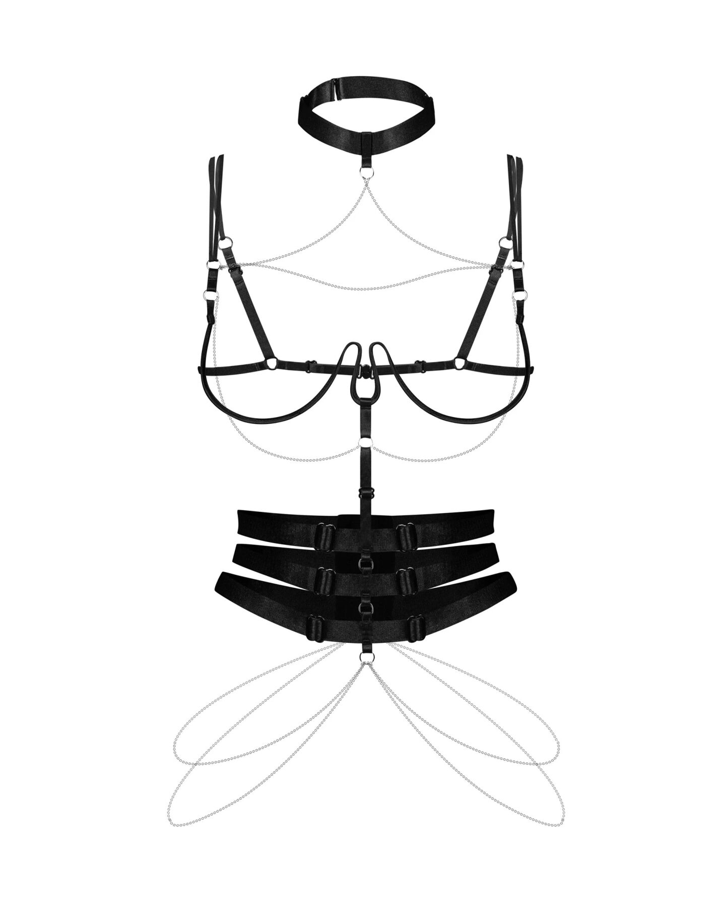 Портупея Obsessive Premisis Black harness S/M/L