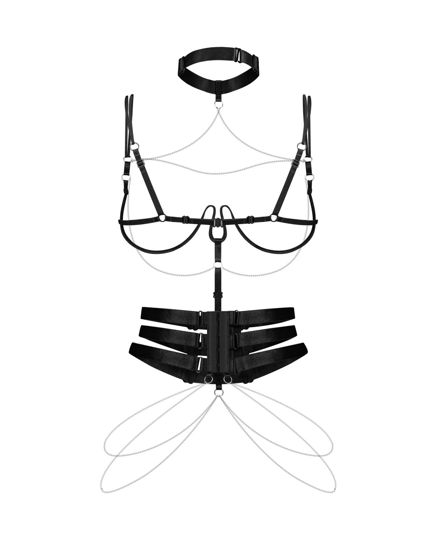 Портупея Obsessive Premisis Black harness S/M/L
