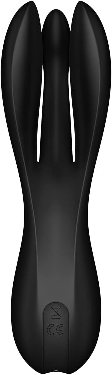 Кліторальний вібратор Satisfyer Threesome 2 Black, 3 гнучкі пальчики, 3 мотори