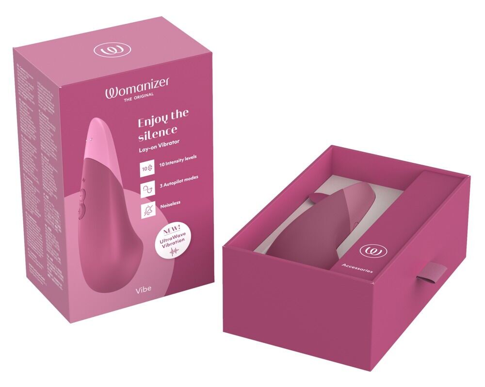 Мінівібратор Womanizer Vibe Dusky Pink, 3 авторежими + 10 рівнів інтенсивності