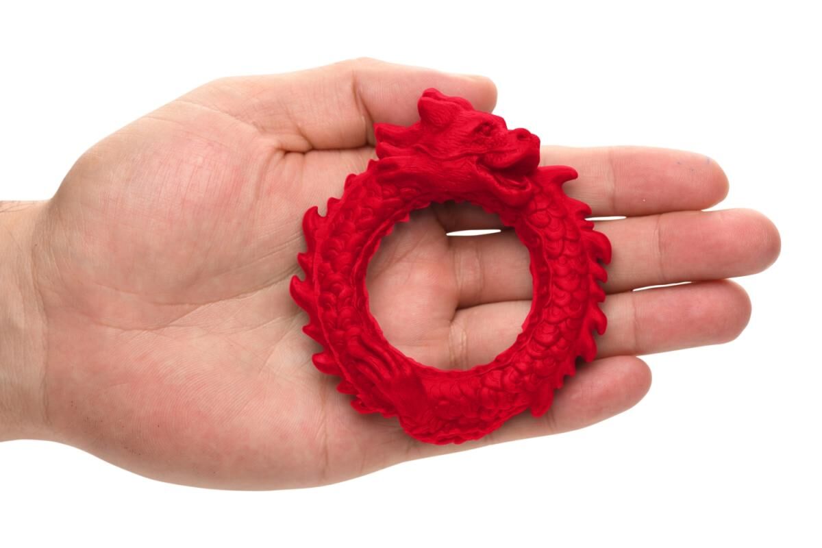 Ерекційне кільце – дракон Creature Cocks Rise of the Dragon Silicone Penis Ring – Red, діаметр 4 см