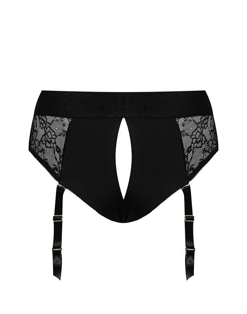 Мереживні трусики для страпона з підв’язками для панчіх Strap-On-Me DIVA HARNESS - XS