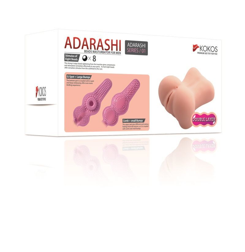 Мастурбатор-вагіна двошаровий Kokos Adarashi -1 Double Layer doggy-style