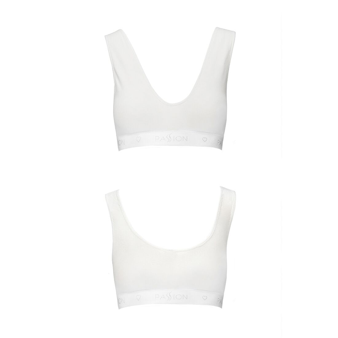 Спортивний топ з еластичної бавовни Passion PS005 TOP S, white
