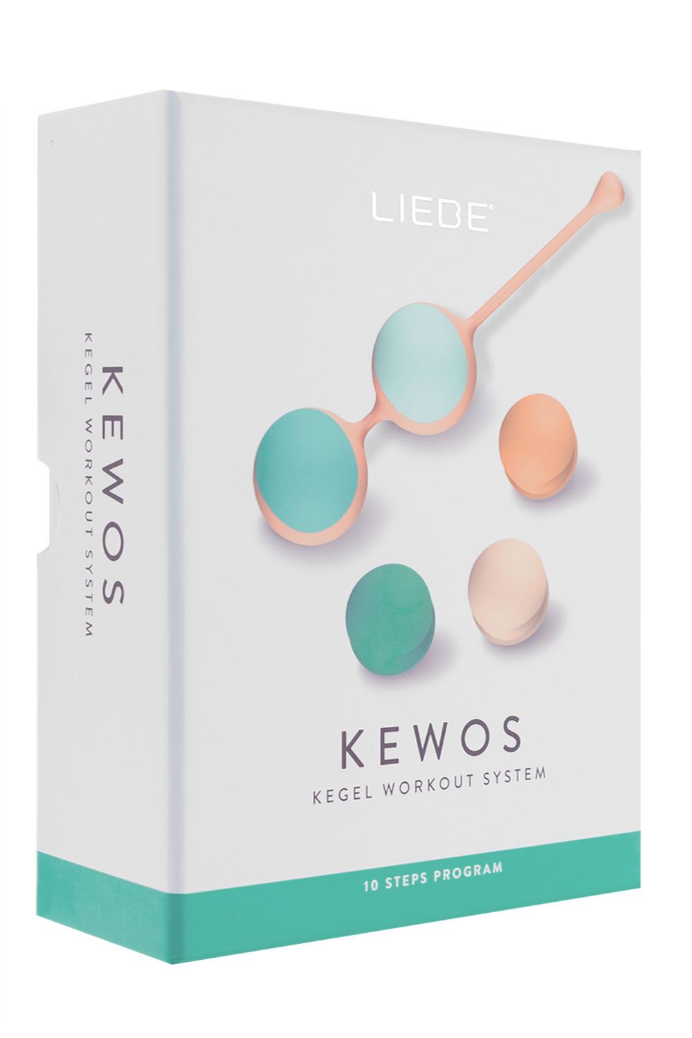 Вагінальні кульки Liebe Kewos — Peach/Mint, 5 кульок у комплекті, 15, 25, 35, 45 та 55 г