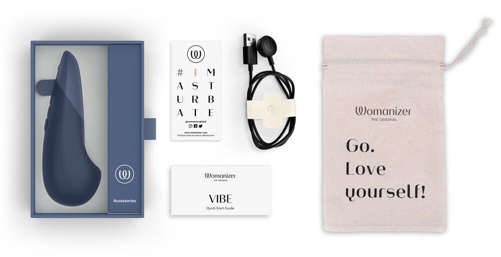 Мінівібратор Womanizer Vibe Dark Blue, 3 авторежими + 10 рівнів інтенсивності