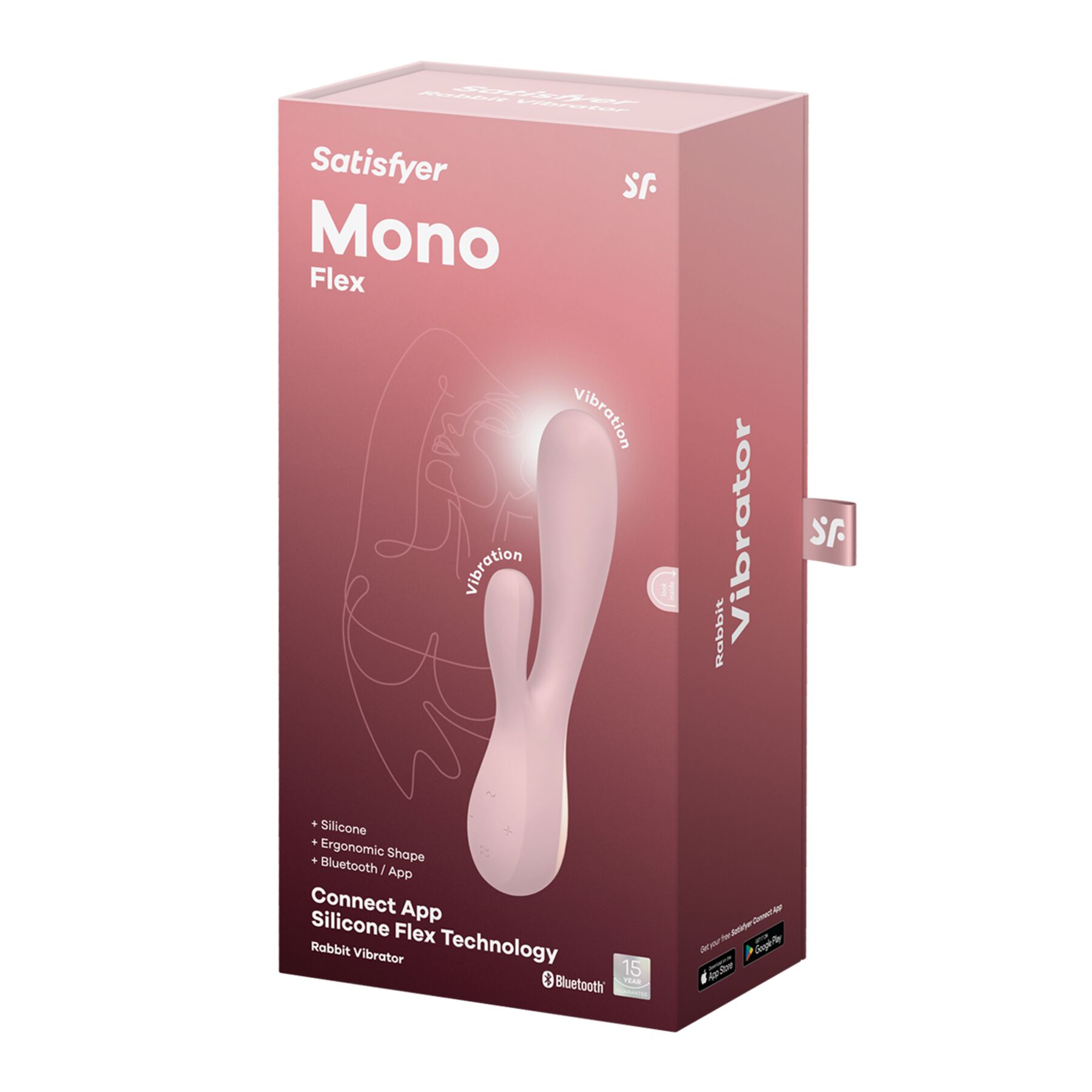 Смарт вібратор-кролик Satisfyer Mono Flex Mauve, 2 мотори, керування через інтернет