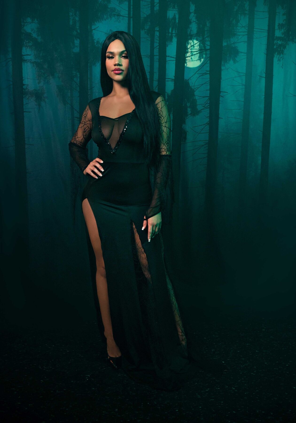 Костюм Мортіші Аддамс Leg Avenue Sexy Spooky Morticia L