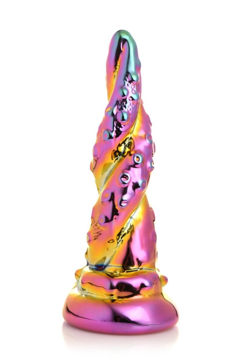 Фентезійний скляний фалоімітатор Creature Cocks Enchanting Rainbow Glass Dildo, 16 см
