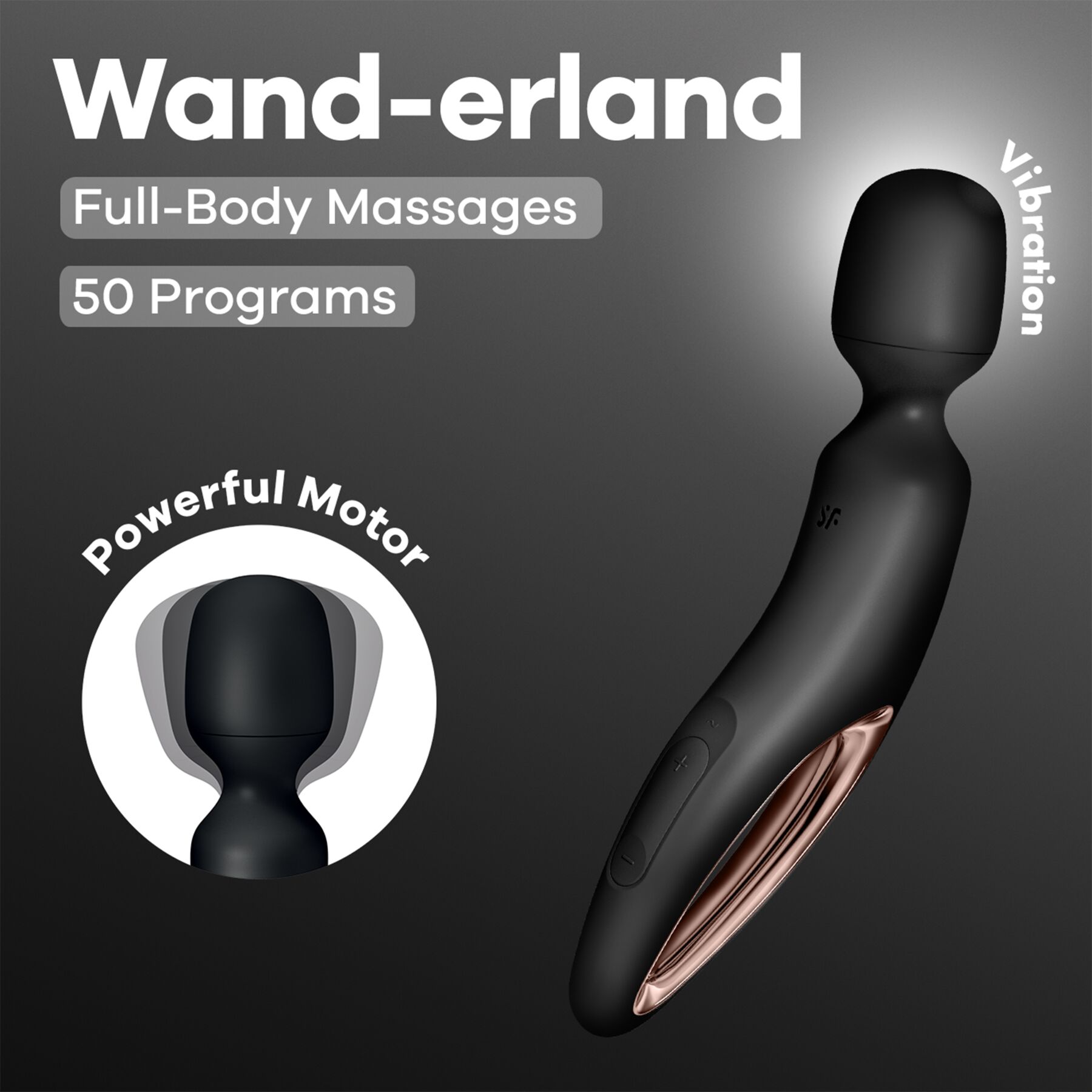 Вібромасажер Satisfyer Wand-erland (Black/Rosegold)