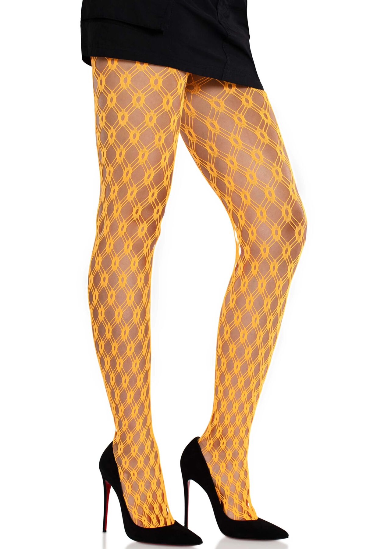 Колготки Leg Avenue Eyelet Net Tights Neon Orange One Size