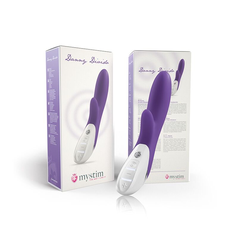 Вібратор-кролик Mystim Danny Divido Purple з глибокою вібрацією, 2 мотори