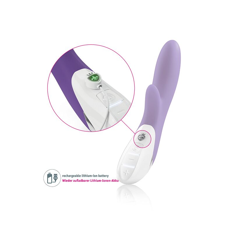 Вібратор-кролик Mystim Danny Divido Purple з глибокою вібрацією, 2 мотори