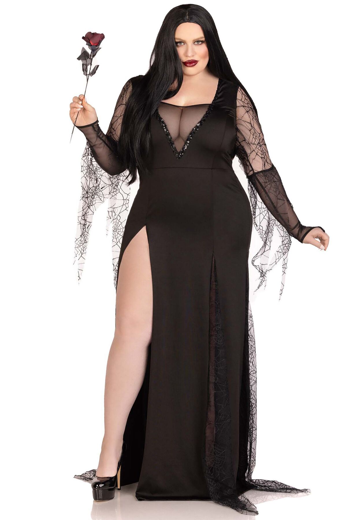 Костюм Мортіші Аддамс Leg Avenue Sexy Spooky Morticia 1X–2X