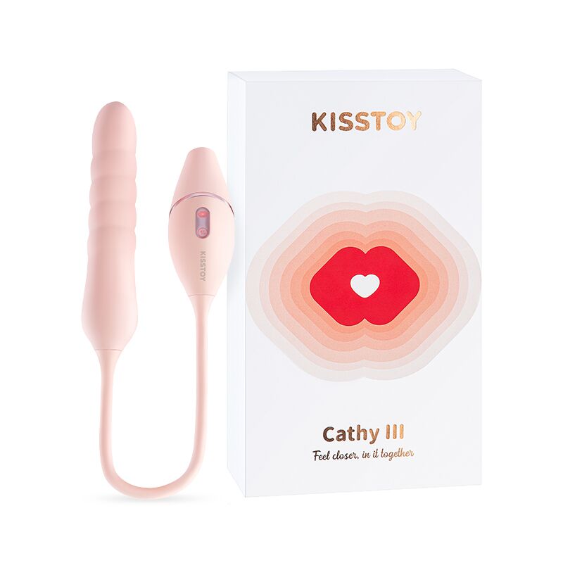 Пульсатор з вакуумним стимулятором KISSTOY Cathy III Pink, 5 режимів вакууму, 10 режимів пульсації