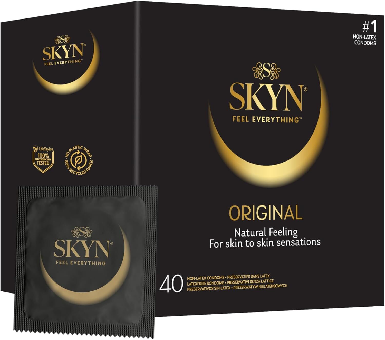 Безлатексні преміум-презервативи SKYN Original 40 шт