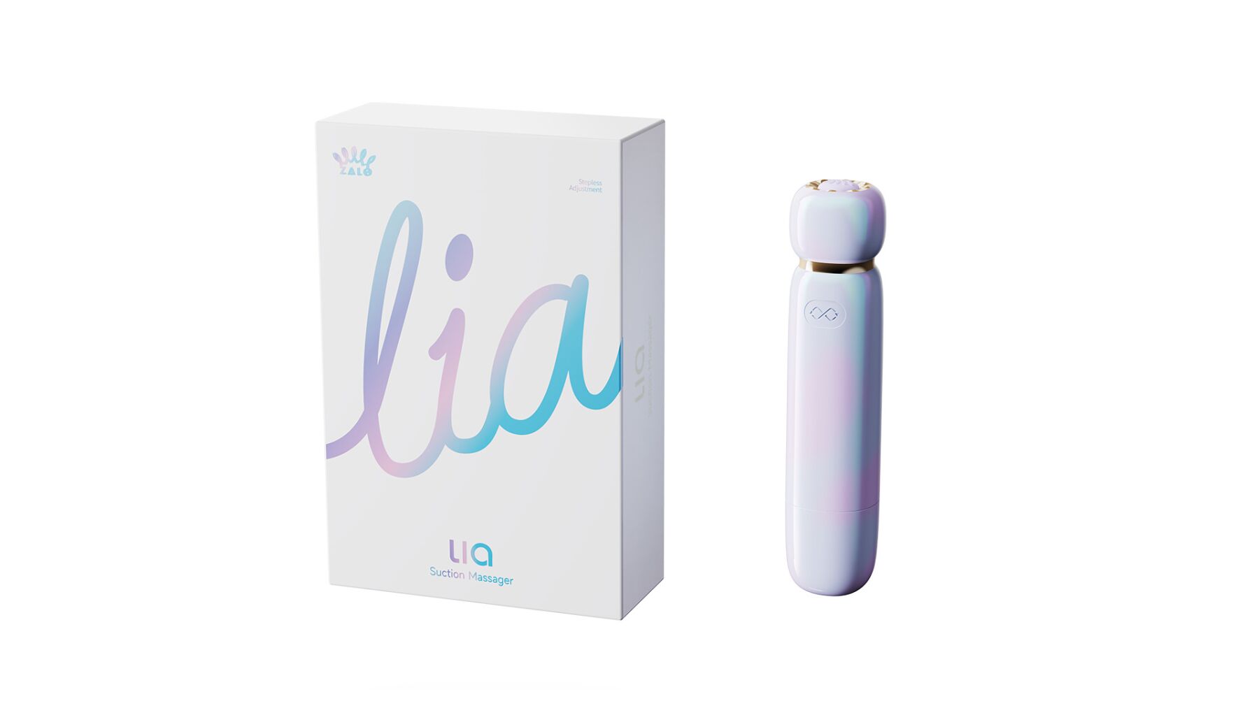 Вакуумний кліторальний стимулятор Zalo Lia Floral White, 3 насадки, 3 режими, різна інтенсивність