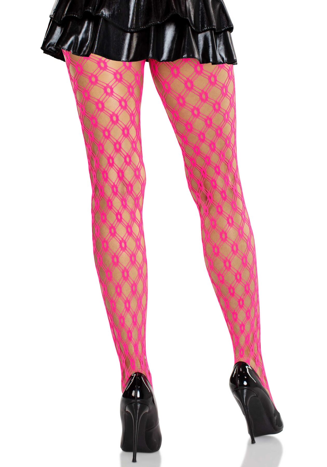 Колготки Leg Avenue Eyelet Net Tights Neon Pink One Size