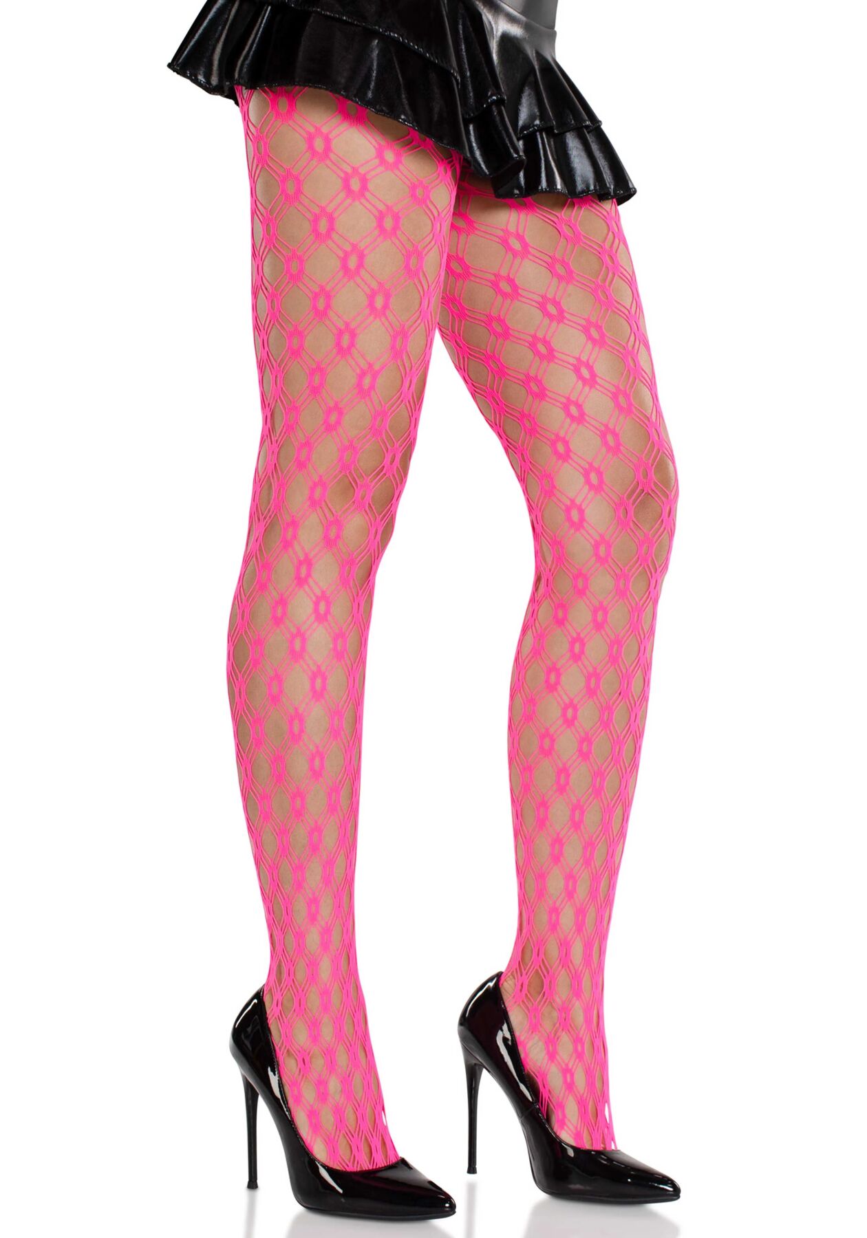 Колготки Leg Avenue Eyelet Net Tights Neon Pink One Size
