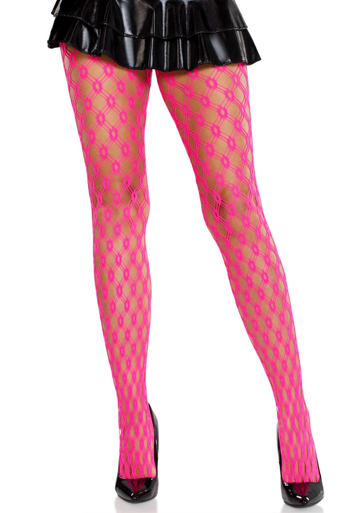 Колготки Leg Avenue Eyelet Net Tights Neon Pink One Size