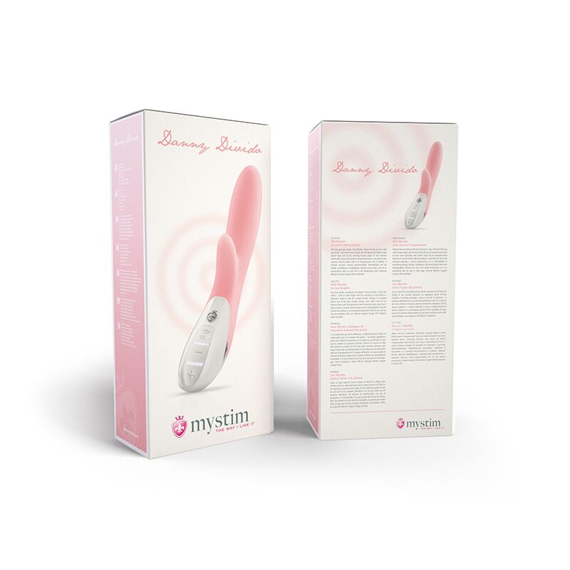 Вібратор-кролик Mystim Danny Divido Candy Rose з глибокою вібрацією, 2 мотори
