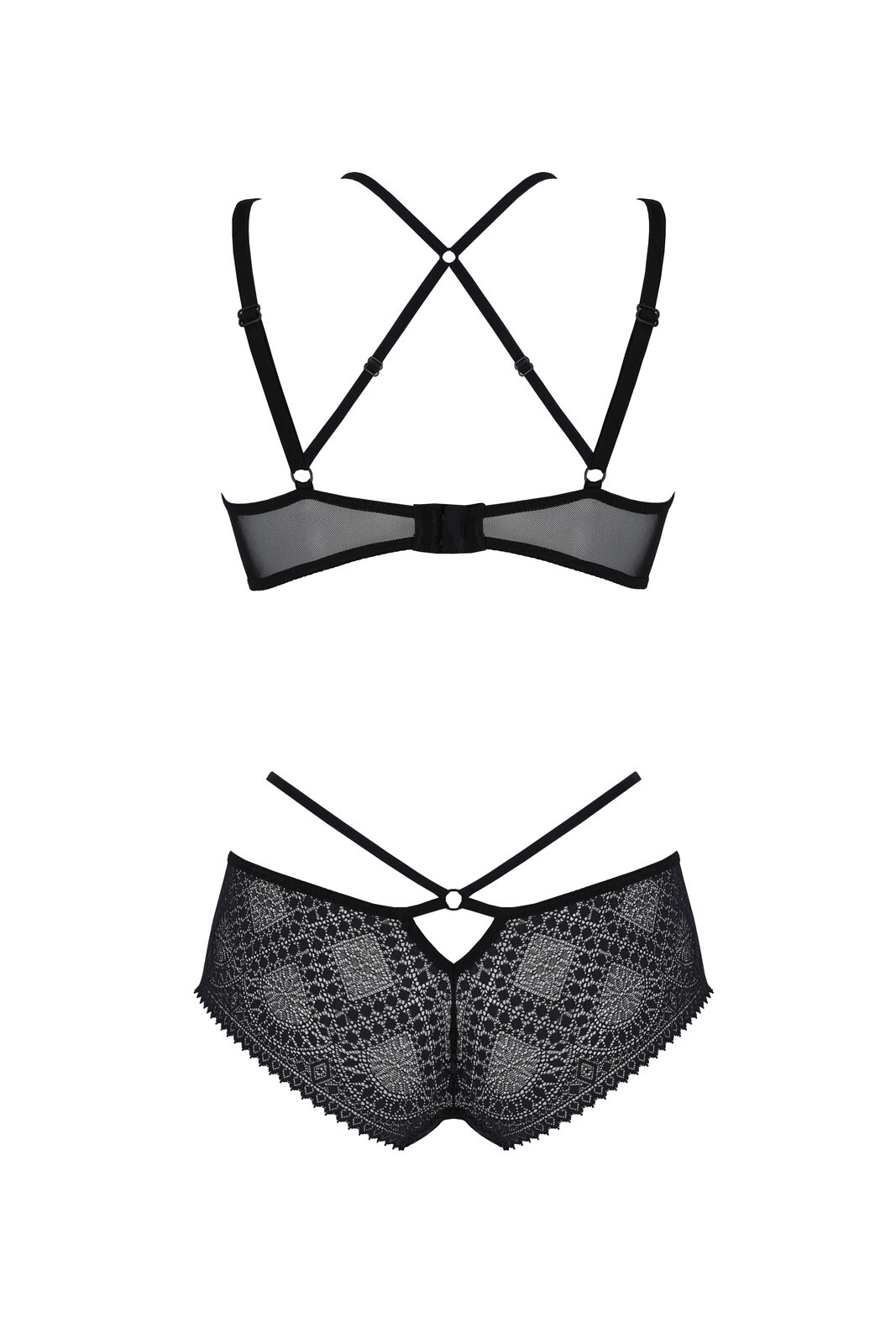 Комплект Passion DROSERA BIKINI black, S/M, бюстгальтер і трусики-кюлоти