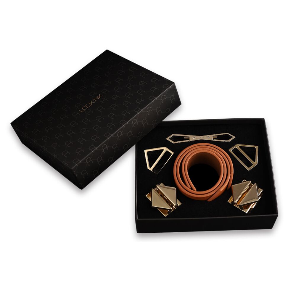 Фіксатори для рук та ніг LOCKINK Wristcuffs/Anklecuffs, коричневі, натуральна шкіра