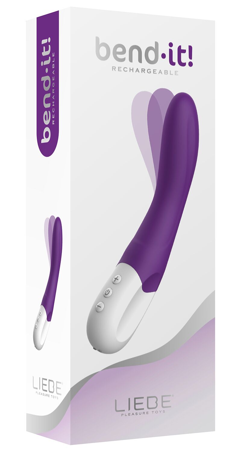 Вібратор точки G Liebe Bend It Rechargeable Purple, 10 режимів, дуже потужний, гнучкий стовбур