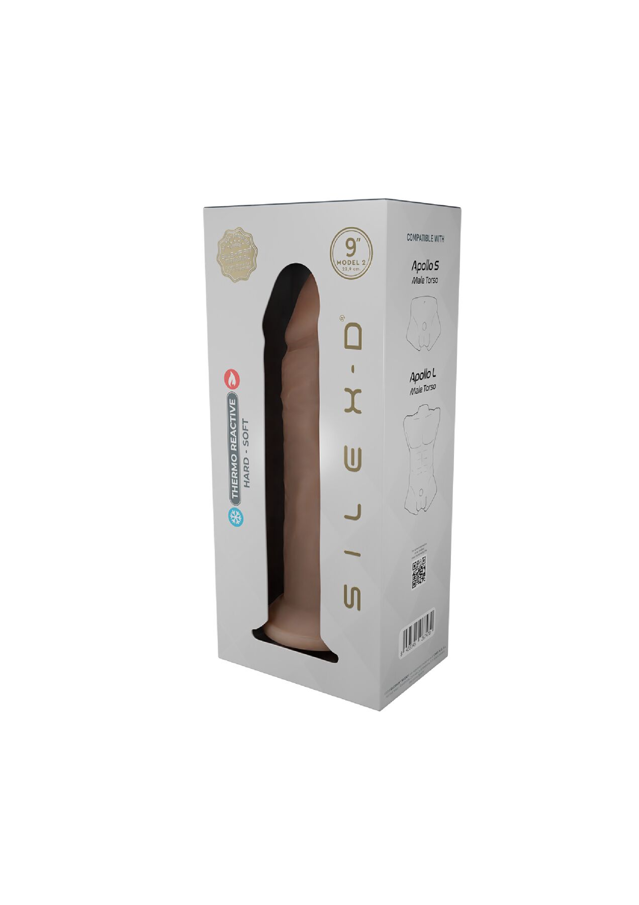 Фалоімітатор SilexD Oscar Flesh (MODEL 2 size 9in) Liquid Silicone, підходить для торса Apollo S і L