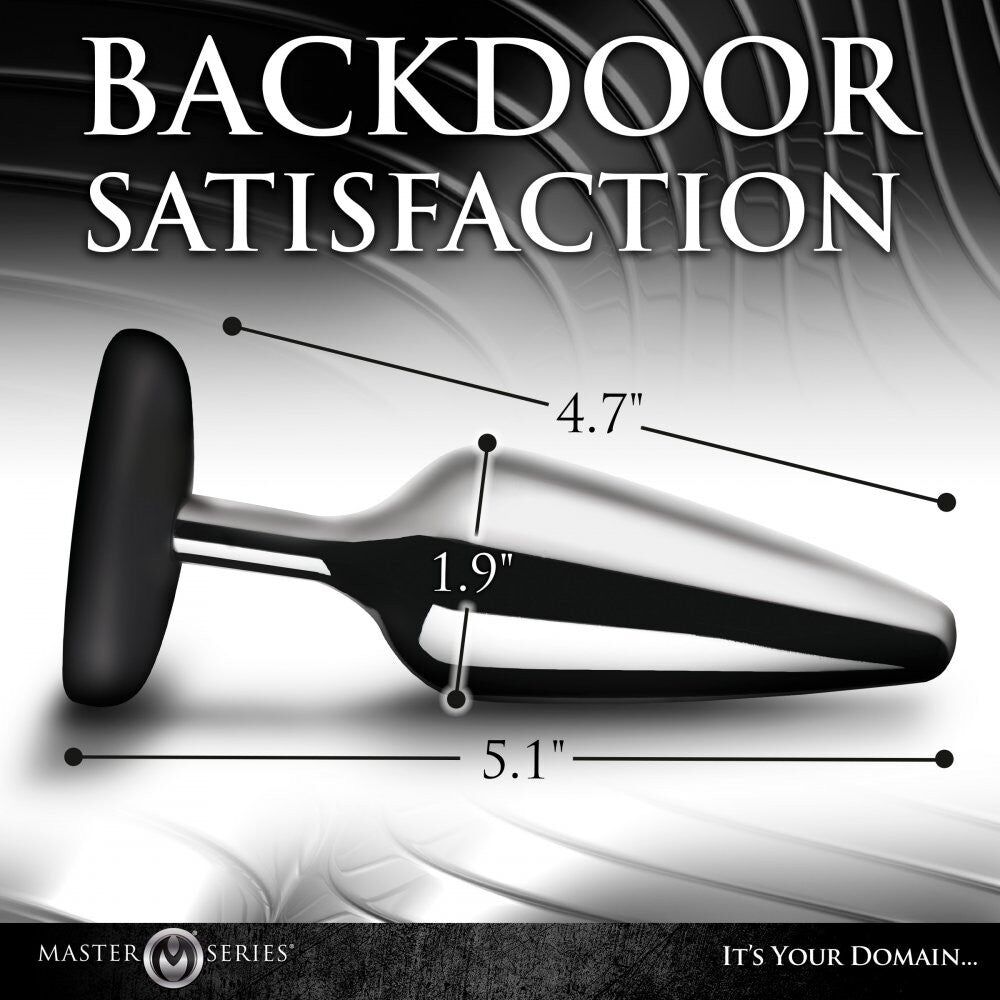 Анальна пробка Master Series Butt Slut Metal & Silicone Butt Plug - Silver