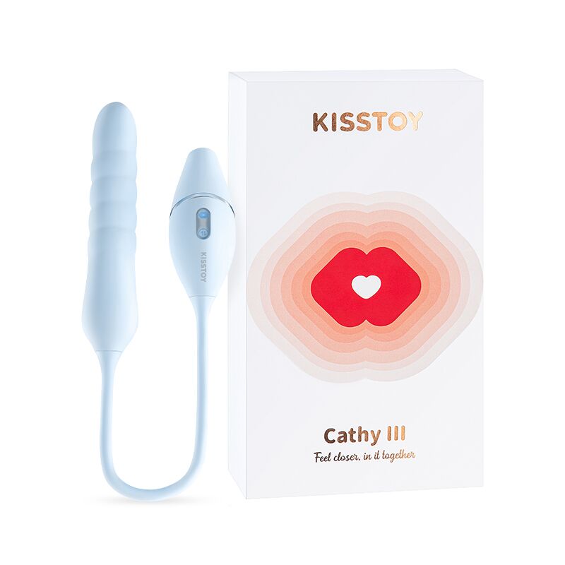 Пульсатор з вакуумним стимулятором KISSTOY Cathy III Light Blue, 5 режимів вакууму, 10 режимів пульсації