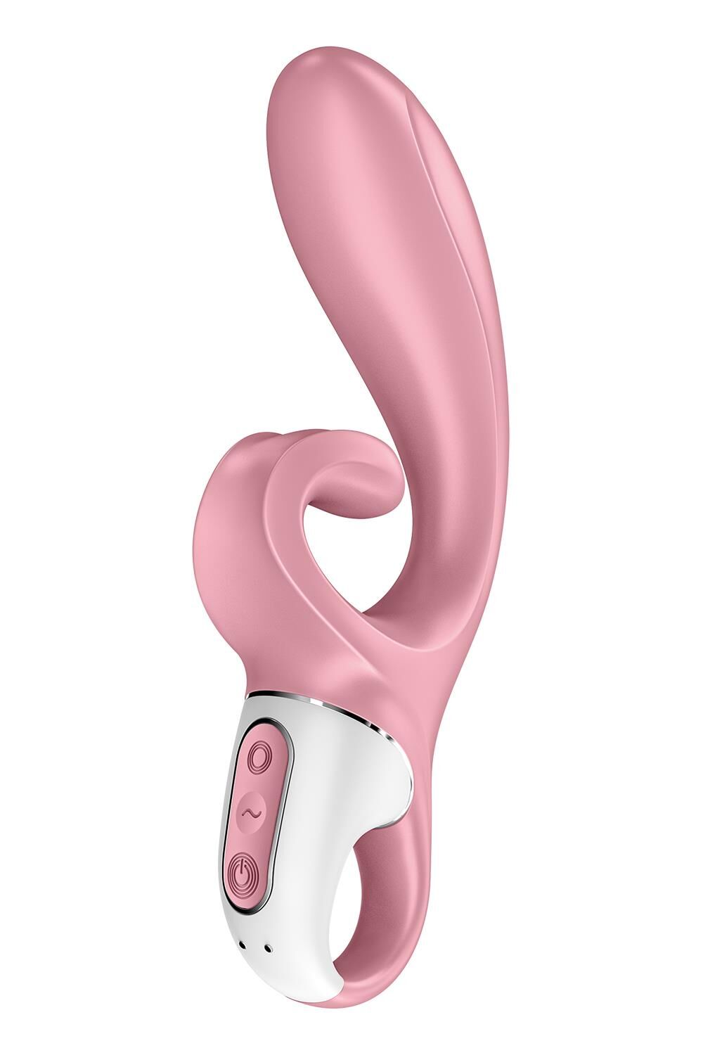 Смарт вібратор-кролик Satisfyer Hug Me Pink, 2 мотори, діаметр 4,2см, широка кліторальна частина