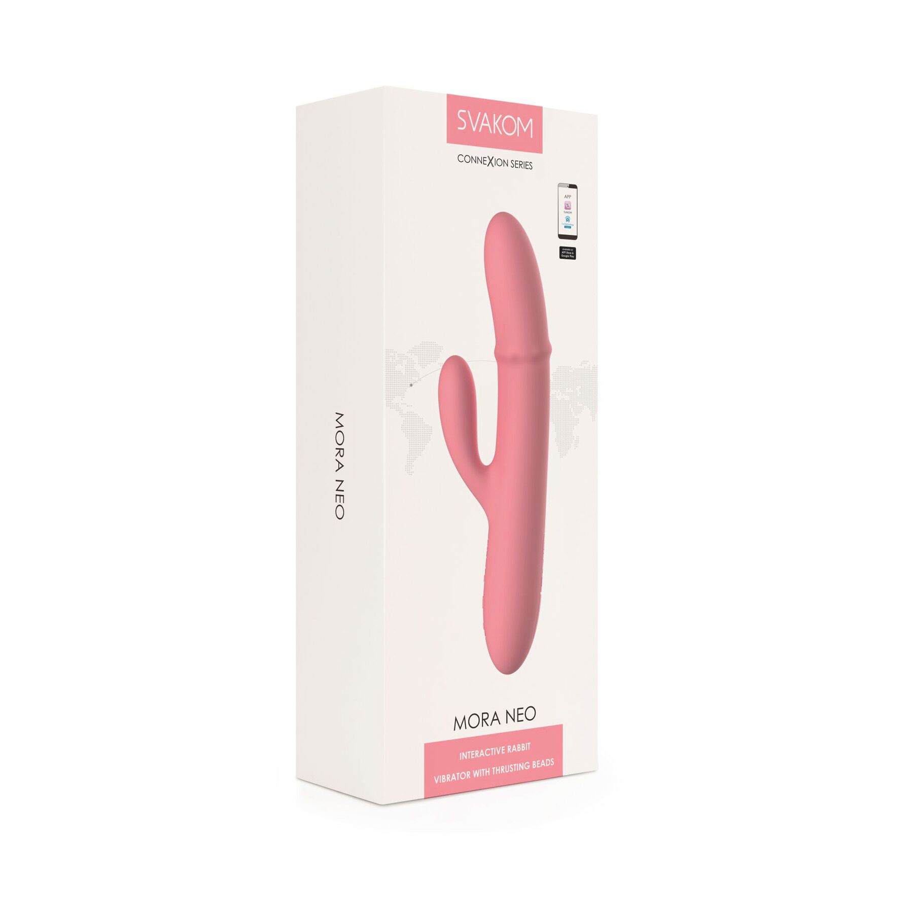 Смарт вібратор-кролик Svakom Mora Neo, 3 мотори, рухомі намистини на стовбурі