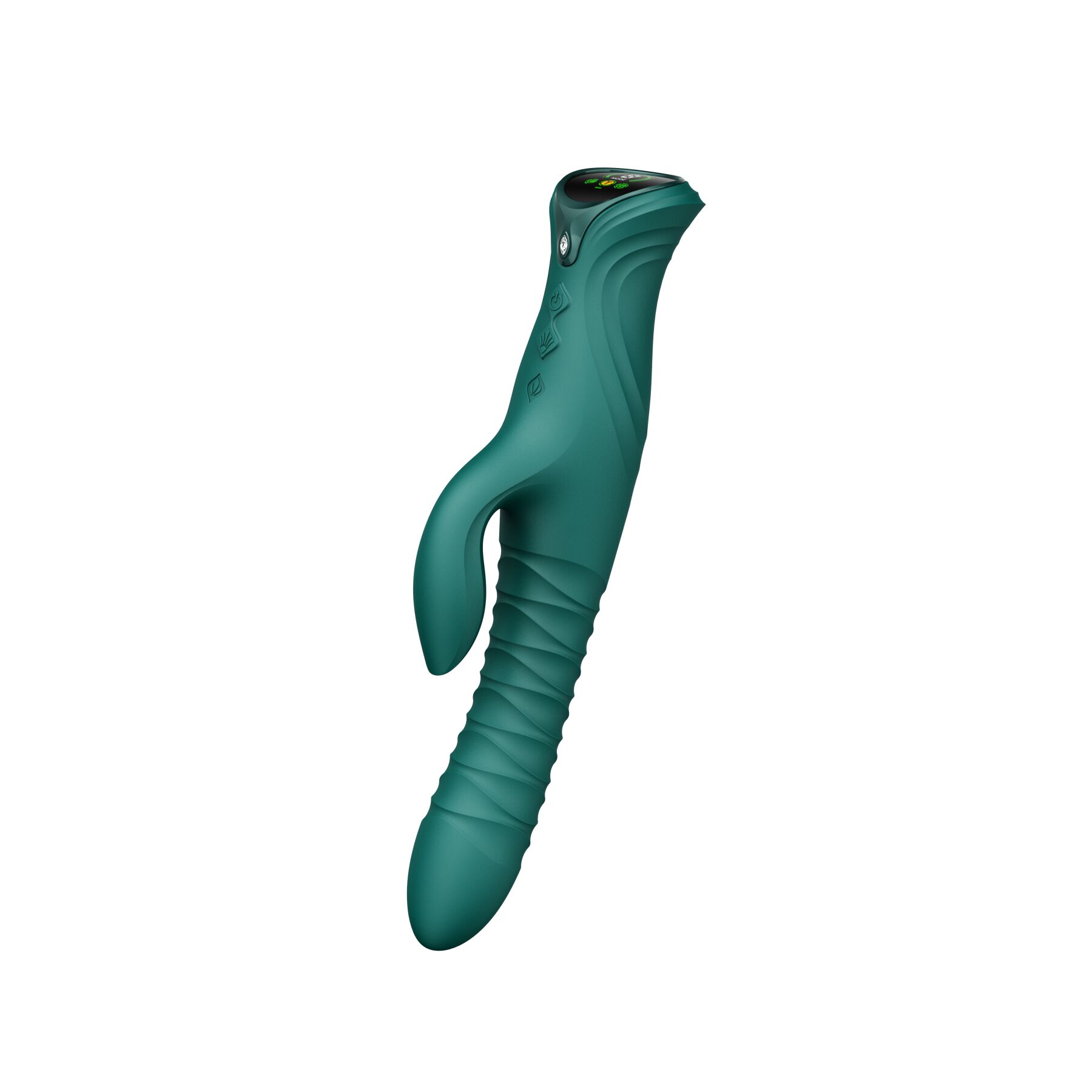 Смарт пульсатор-кролик з вібрацією Zalo Mose 2 Turquoise Green, підігрів до 42 °C, кристал Swarovski