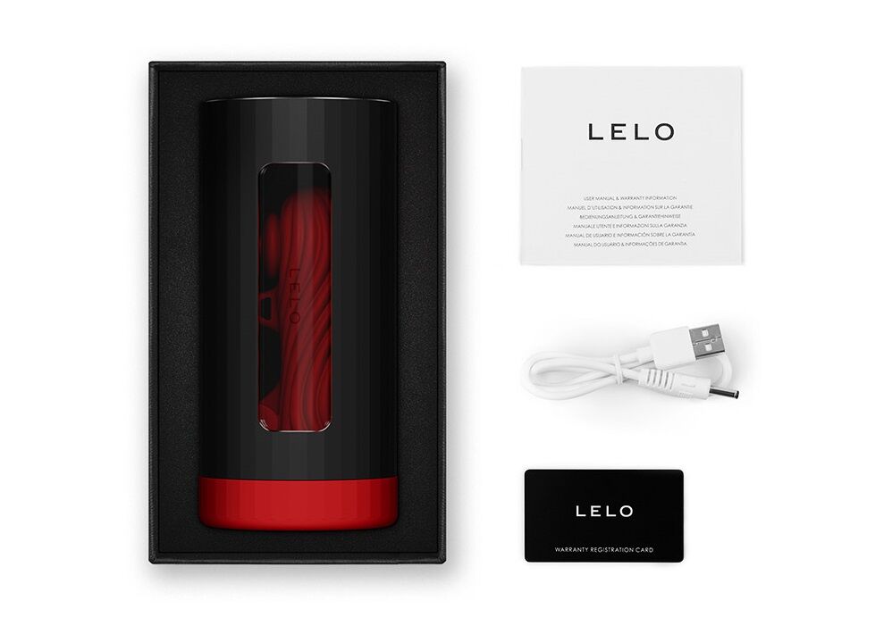 Смарт-мастурбатор LELO F1S V3 XL Red, збільшений, 2 мотори, 8 режимів, стимуляція звуковими хвилями