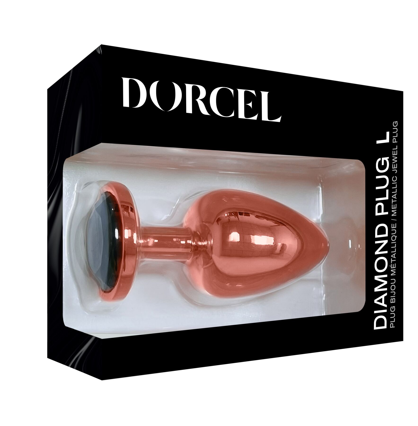 Металева анальна пробка із прикрасою у вигляді кристалу Dorcel - Diamond Plug L