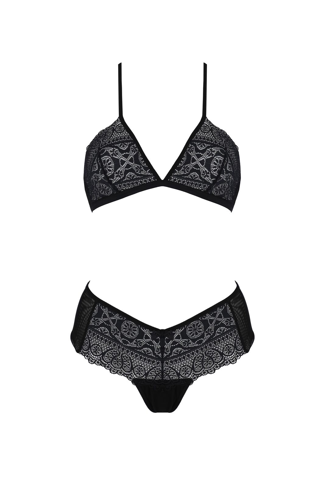 Комплект Passion KERRIA BIKINI black, S/M, бралет і трусики-бікіні