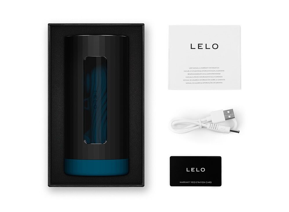 Смарт-мастурбатор LELO F1S V3 XL Teal, збільшений, 2 мотори, 8 режимів, стимуляція звуковими хвилями