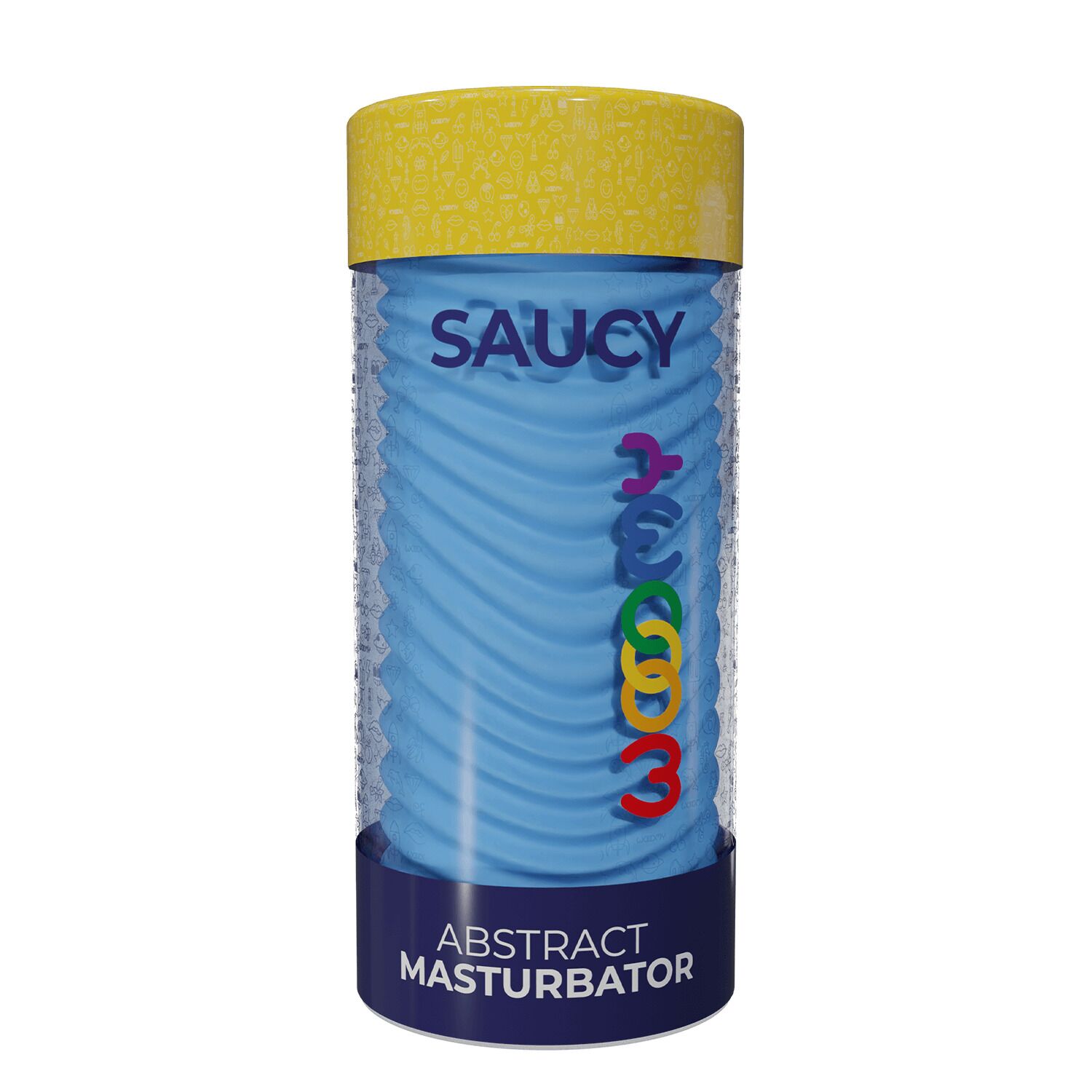 Мастурбатор Wooomy Saucy Abstract Masturbator, наскрізний, двосторонній