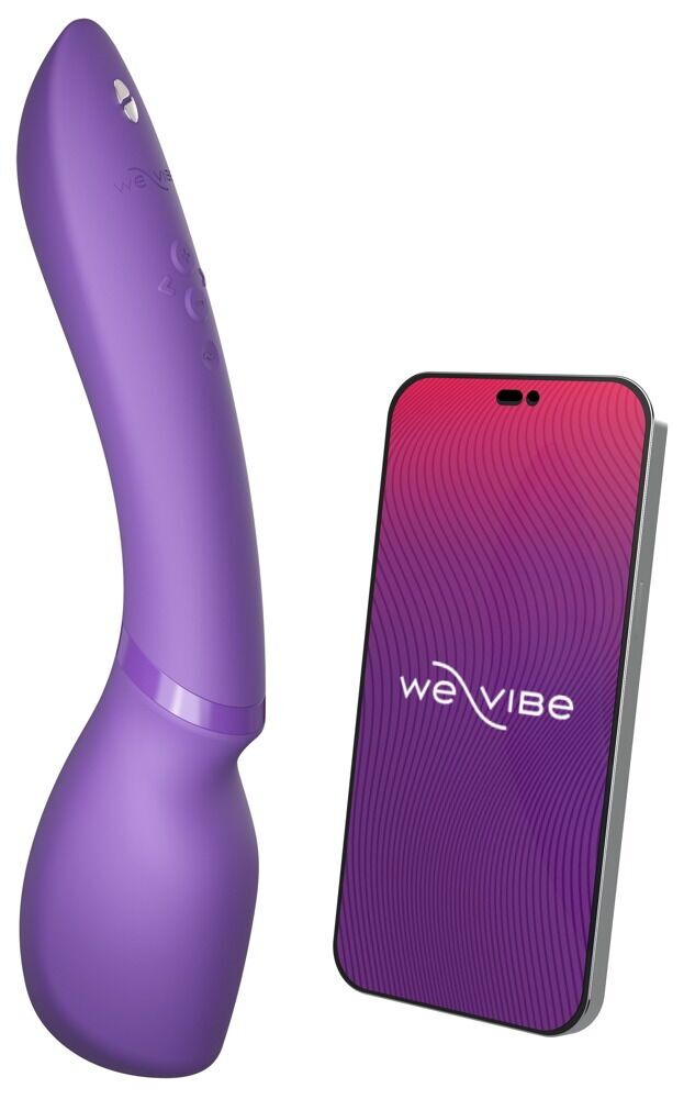 Смарт-вібромасажер We-Vibe Wand 2 Purple, дуже потужний, функція Smart Silence