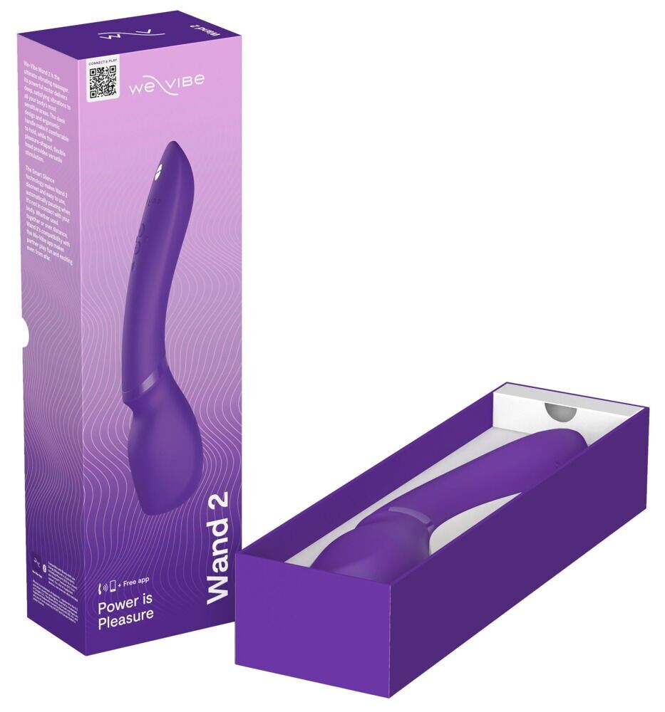 Смарт-вібромасажер We-Vibe Wand 2 Purple, дуже потужний, функція Smart Silence