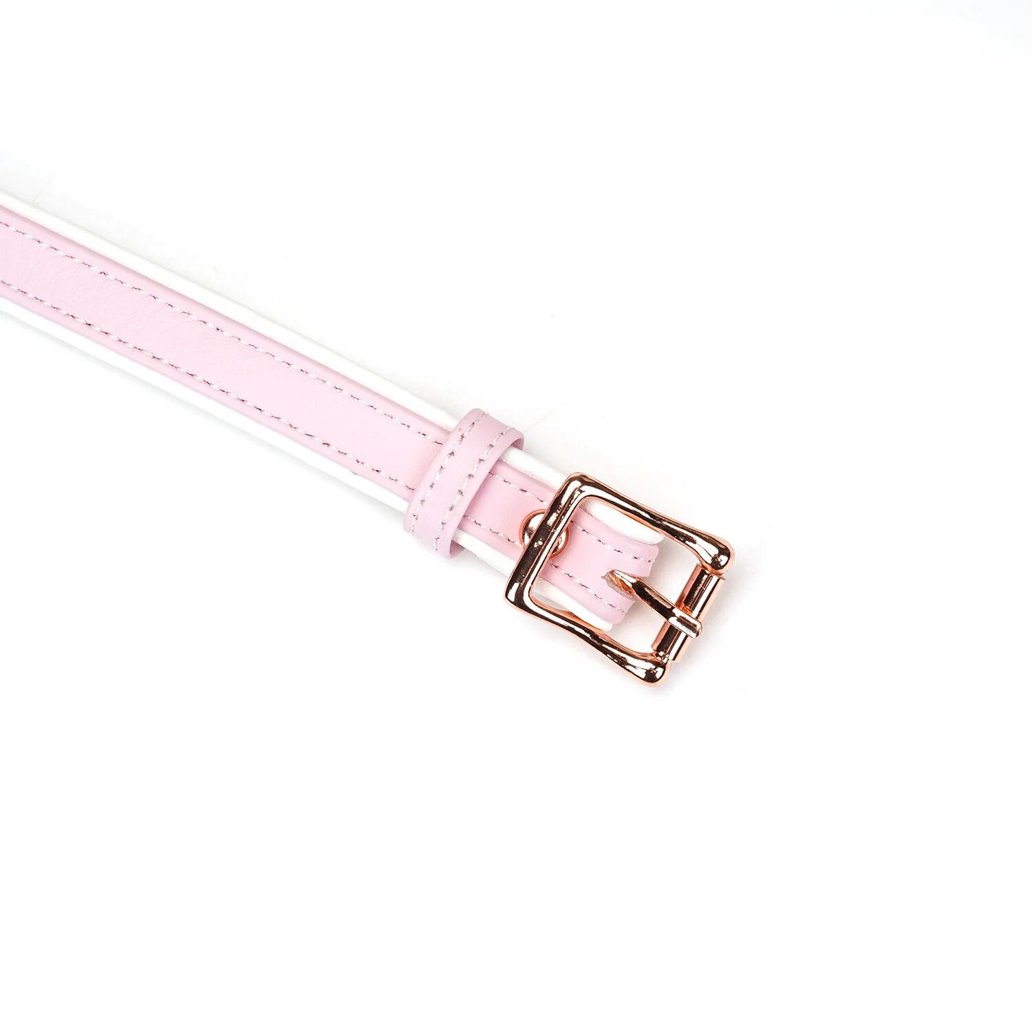 Шкіряна маска на очі Liebe Seele White & Pink Fairy Goat Leather Blindfold