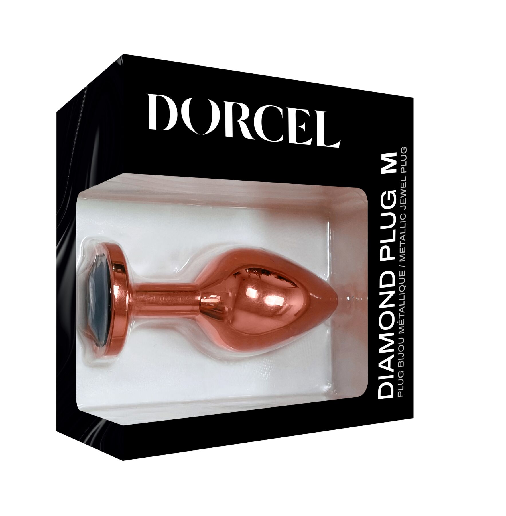 Металева анальна пробка із прикрасою у вигляді кристалу Dorcel - Diamond Plug M