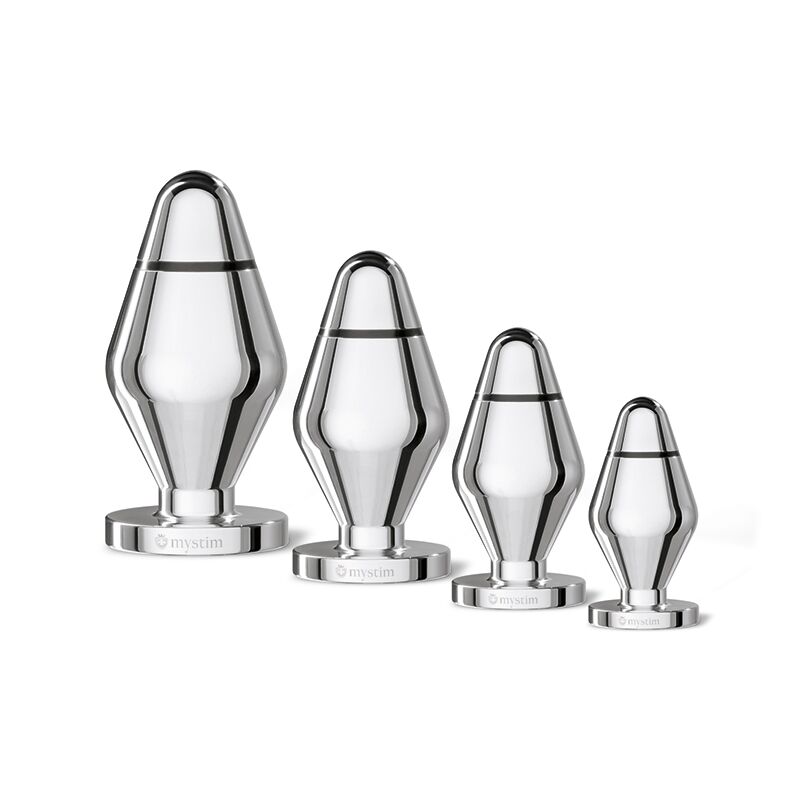 Металева анальна пробка Mystim Big John для електростимулятора, діаметр 6,5 см