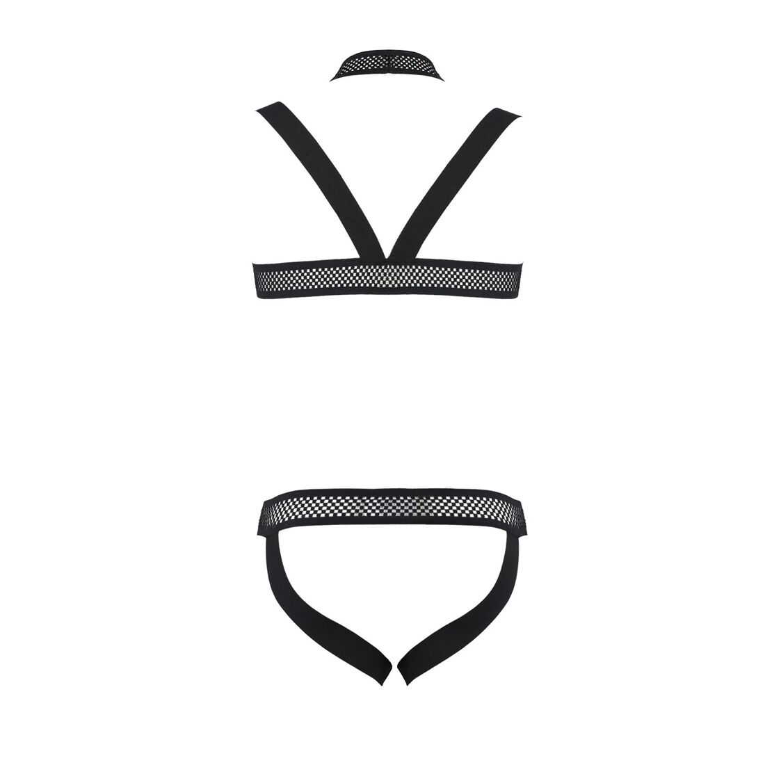 Комплект чоловічої білизни з кріпленнями Passion 043 JACOB XXL/XXXL Black, труси, шлейки