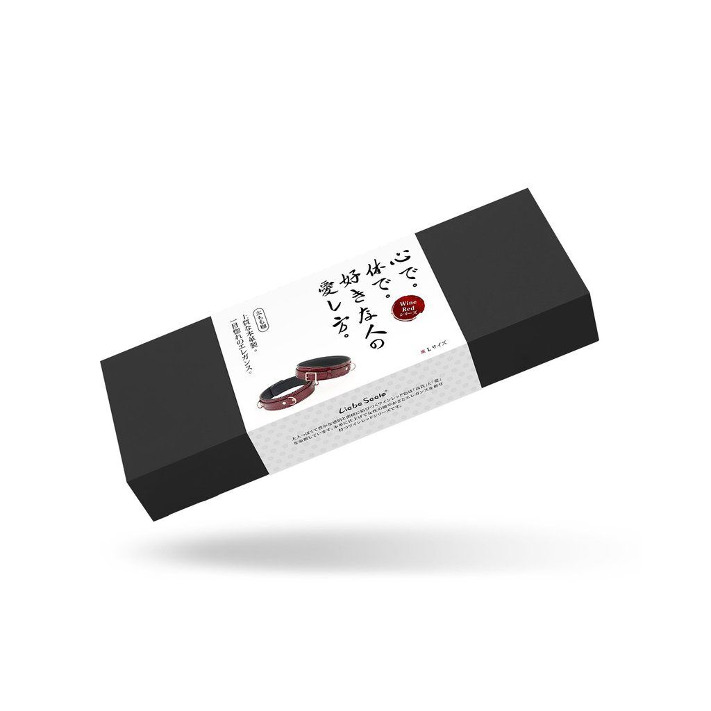 Фіксатори для стегон Liebe Seele Wine Red Thigh Cuffs L Size, натуральна шкіра