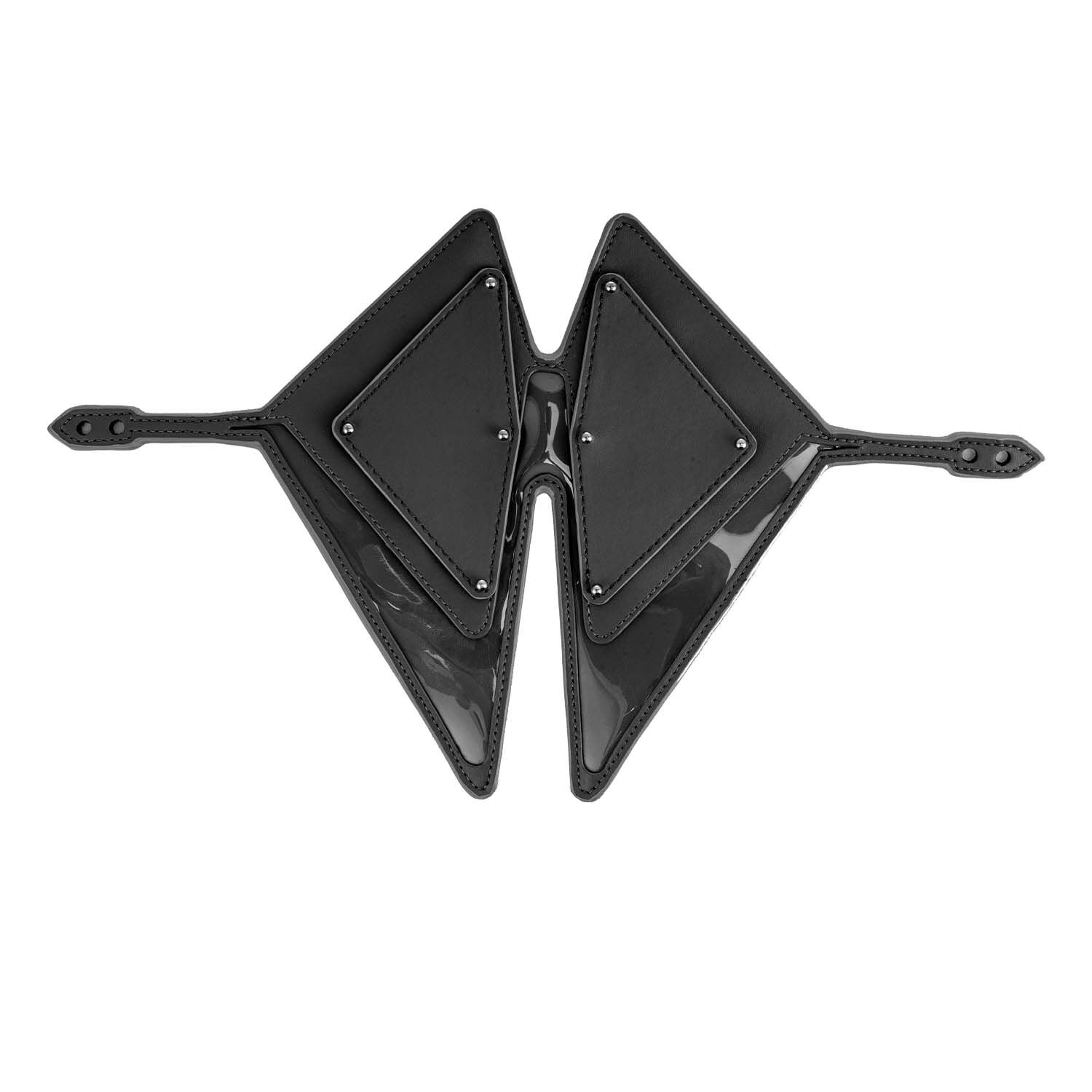 Маска на очі LOCKINK Vixen Blindfold, чорна, натуральна шкіра, регульований обсяг