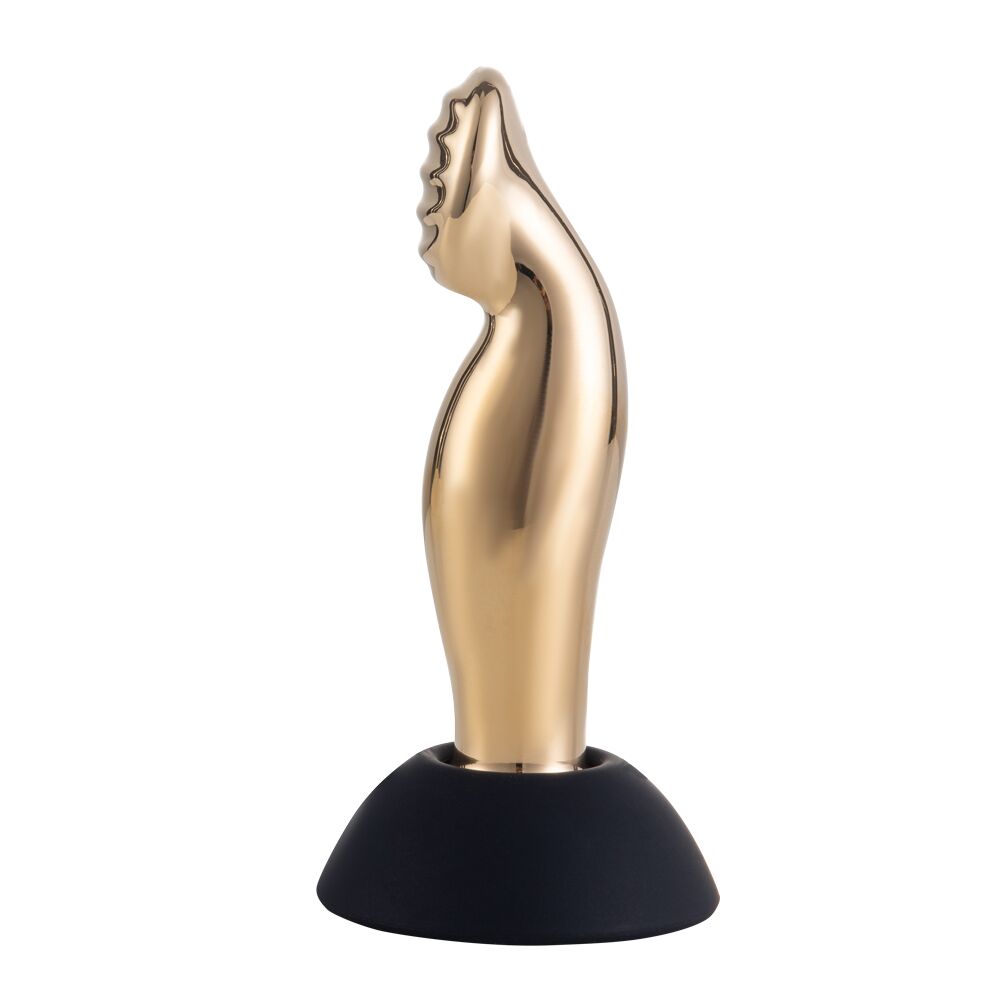 Вібромасажер простати LOCKINK SEVANDA Eros, золотистий, 10 режимів, пульт ДК, знімна присоска