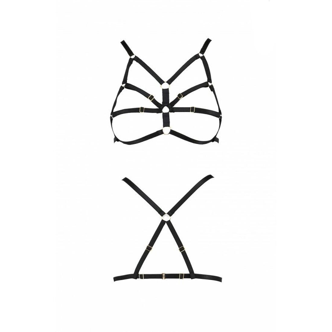 Бюстгальтер-стрепи Passion Exclusive ARMANDA BRA L/XL, black